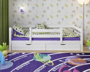 Детская кровать из массива березы Соня-5 (Белый/Лак) в Ишиме - ishim.mebel-74.com | фото