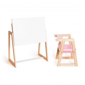 Детская растущая парта и стул Я САМ "Краски" (Розовый) в Ишиме - ishim.mebel-74.com | фото