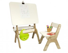 Детский растущий стол-парта и стул Я САМ "Умка" (Дуб/Серый) в Ишиме - ishim.mebel-74.com | фото