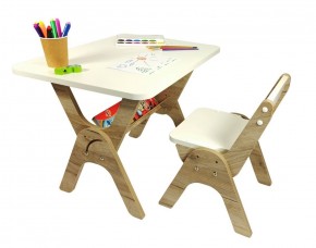 Детский растущий стол-парта и стул Я САМ "Умка" (Дуб/Серый) в Ишиме - ishim.mebel-74.com | фото