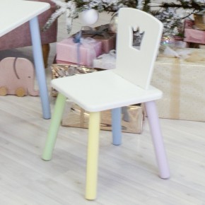 Детский стул Корона (Белый/Белый/Цветной) в Ишиме - ishim.mebel-74.com | фото