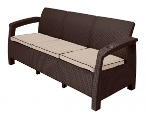 Диван Yalta Premium Sofa 3 Set (Ялта) шоколадный (+подушки под спину) в Ишиме - ishim.mebel-74.com | фото