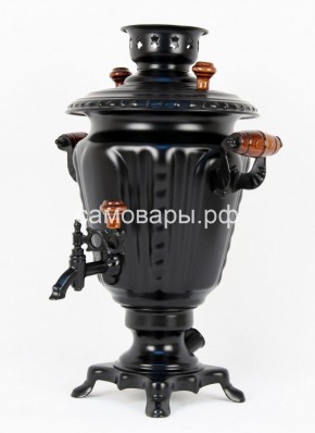 Электрический самовар "Черный Русский" матовая рюмка в наборе на 3 литра (Ограниченная серия) в Ишиме - ishim.mebel-74.com | фото