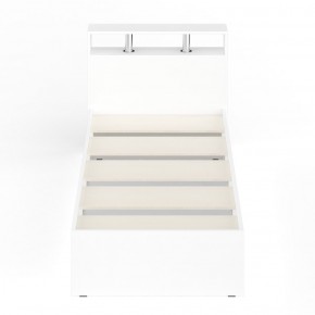 Камелия Кровать 0900, цвет белый, ШхГхВ 93,5х217х78,2 см., сп.м. 900х2000 мм., без матраса, основание есть в Ишиме - ishim.mebel-74.com | фото