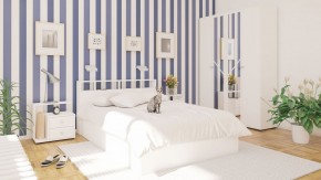 Камелия Кровать 1400, цвет белый, ШхГхВ 143,5х217х78,2 см., сп.м. 1400х2000 мм., без матраса, основание есть в Ишиме - ishim.mebel-74.com | фото