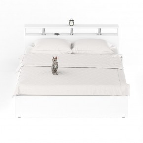 Камелия Кровать 1800, цвет белый, ШхГхВ 183,5х217х78,2 см., сп.м. 1800х2000 мм., без матраса, основание есть в Ишиме - ishim.mebel-74.com | фото