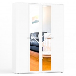 Камелия Шкаф 4-х створчатый, цвет белый, ШхГхВ 160х48х220 см., универсальная сборка, можно использовать как два отдельных шкафа в Ишиме - ishim.mebel-74.com | фото