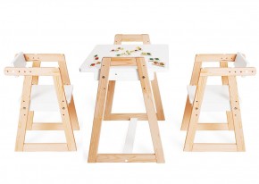 Комплект детской мебели стол и  два стула Я САМ "Лофт-Дуо" (Белый) в Ишиме - ishim.mebel-74.com | фото