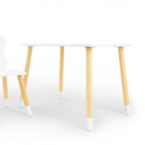 Комплект детской мебели стол и стул Корона (Белый/Белый/Береза) в Ишиме - ishim.mebel-74.com | фото