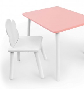 Комплект детской мебели стол и стул Облачко (Розывый/Белый/Белый) в Ишиме - ishim.mebel-74.com | фото