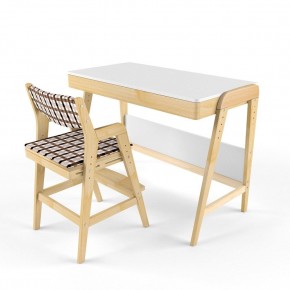 Комплект растущий стол и стул с чехлом 38 попугаев «Вуди» (Белый, Без покрытия, Клетка) в Ишиме - ishim.mebel-74.com | фото