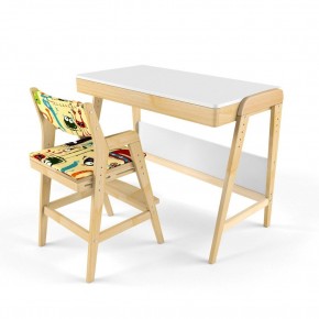 Комплект растущий стол и стул с чехлом 38 попугаев «Вуди» (Белый, Без покрытия, Монстры) в Ишиме - ishim.mebel-74.com | фото
