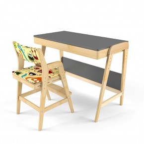 Комплект растущий стол и стул с чехлом 38 попугаев «Вуди» (Серый, Береза, Монстры) в Ишиме - ishim.mebel-74.com | фото