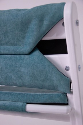 Комплект растущий стул и подушки Конёк Горбунёк Комфорт  (Бело-мятный, Волна) в Ишиме - ishim.mebel-74.com | фото