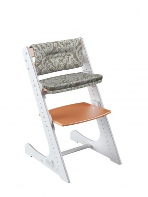 Комплект растущий стул и подушки Конёк Горбунёк Комфорт  (Бело-оранжевый, Арабика) в Ишиме - ishim.mebel-74.com | фото