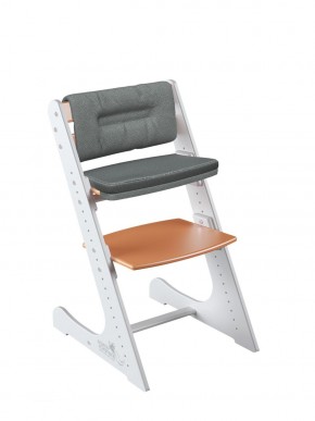 Комплект растущий стул и подушки Конёк Горбунёк Комфорт  (Бело-оранжевый, Графит) в Ишиме - ishim.mebel-74.com | фото