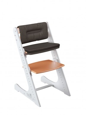Комплект растущий стул и подушки Конёк Горбунёк Комфорт  (Бело-оранжевый, Шоколад) в Ишиме - ishim.mebel-74.com | фото
