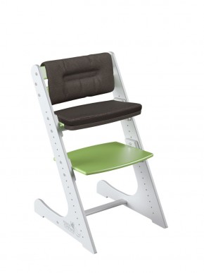 Комплект растущий стул и подушки Конёк Горбунёк Комфорт  (Бело-зеленый, Шоколад) в Ишиме - ishim.mebel-74.com | фото