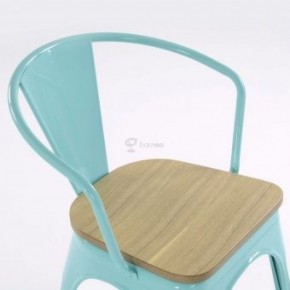 Кресло Barneo N-245 Tolix style Wood  (RAL6027 бирюзовый) в Ишиме - ishim.mebel-74.com | фото