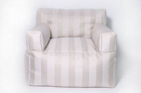 Кресло бескаркасное Уют полоса (Молочный) в Ишиме - ishim.mebel-74.com | фото