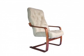 Кресло для отдыха (пружинка) Магнат 102-З-КР замша КРЕМ в Ишиме - ishim.mebel-74.com | фото