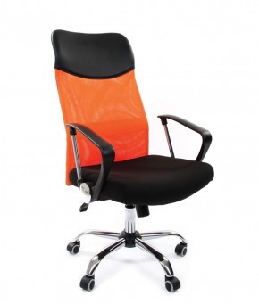 Кресло для руководителя CHAIRMAN 610 N (15-21 черный/сетка оранжевый) в Ишиме - ishim.mebel-74.com | фото
