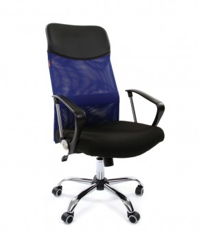 Кресло для руководителя CHAIRMAN 610 N (15-21 черный/сетка синий) в Ишиме - ishim.mebel-74.com | фото