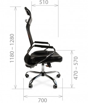 Кресло для руководителя CHAIRMAN 700 (Сетка) Черное в Ишиме - ishim.mebel-74.com | фото