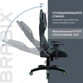 Кресло компьютерное BRABIX "GT Carbon GM-120" (черное/зеленое) 531929 в Ишиме - ishim.mebel-74.com | фото