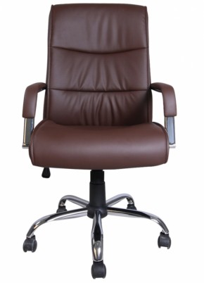 Кресло офисное BRABIX "Space EX-508" (экокожа, хром, коричневое) 531164 в Ишиме - ishim.mebel-74.com | фото