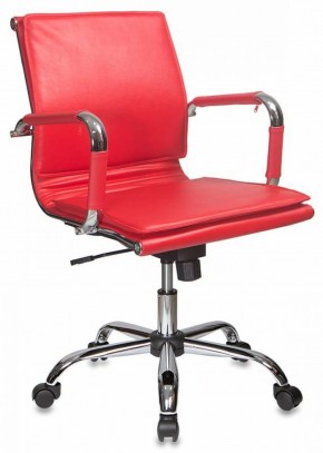 Кресло руководителя Бюрократ CH-993-LOW/RED красный в Ишиме - ishim.mebel-74.com | фото