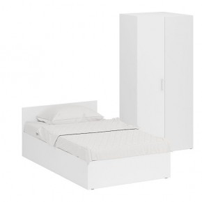 Кровать 1200 + Шкаф угловой Стандарт, цвет белый, ШхГхВ 123,5х203,5х70 + 81,2х81,2х200см., сп.м. 1200х2000 мм., без матраса, основание есть в Ишиме - ishim.mebel-74.com | фото