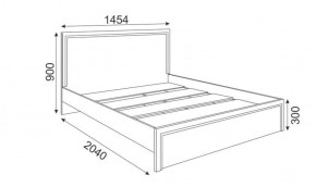 Кровать 1.4 М16 Стандарт с настилом Беатрис (Орех гепланкт) в Ишиме - ishim.mebel-74.com | фото