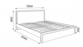 Кровать 1.6 М07 Стандарт с основанием Беатрис (Орех гепланкт) в Ишиме - ishim.mebel-74.com | фото