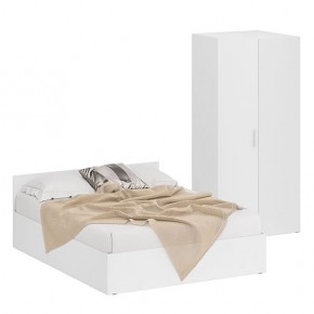 Кровать 1600 + Шкаф угловой Стандарт, цвет белый, ШхГхВ 163,5х203,5х70 + 81,2х81,2х200см., сп.м. 1600х2000 мм., без матраса, основание есть в Ишиме - ishim.mebel-74.com | фото