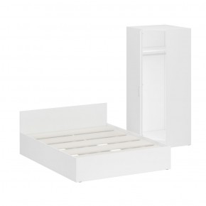 Кровать 1600 + Шкаф угловой Стандарт, цвет белый, ШхГхВ 163,5х203,5х70 + 81,2х81,2х200см., сп.м. 1600х2000 мм., без матраса, основание есть в Ишиме - ishim.mebel-74.com | фото