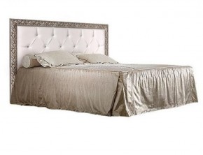 Кровать 2-х спальная (1,4 м) Тиффани штрих-лак/серебро с мягким изголовьем (ТФКР140-2) в Ишиме - ishim.mebel-74.com | фото