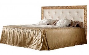 Кровать 2-х спальная (1,4 м) Тиффани штрих-лак/золото с мягким изголовьем (ТФКР140-2) в Ишиме - ishim.mebel-74.com | фото