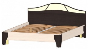 ВЕРОНА Кровать 1600 с основанием (Венге/Анкор светлый) в Ишиме - ishim.mebel-74.com | фото