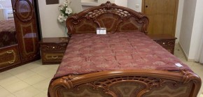 Кровать 2-х спальная 1800*2000 Роза, без основания (01.118) орех в Ишиме - ishim.mebel-74.com | фото