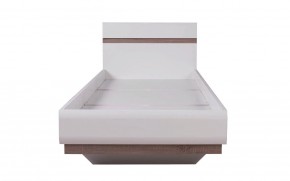 Кровать 90/TYP 90, LINATE ,цвет белый/сонома трюфель в Ишиме - ishim.mebel-74.com | фото