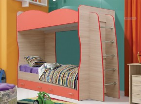 Кровать детская 2-х ярусная Юниор-1.1 (800*2000) ЛДСП в Ишиме - ishim.mebel-74.com | фото
