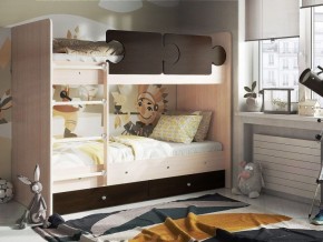 Кровать двухъярусная "Тетрис" (щиты) с бортиками + ящики в Ишиме - ishim.mebel-74.com | фото