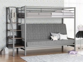 Кровать двухъярусная с диваном "Мадлен-3" (Серый/Серый) в Ишиме - ishim.mebel-74.com | фото