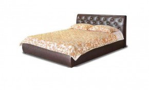 Кровать Флоренция 1600 в к/з "Классик 307 коричневый" (серия Норма) + основание + ПМ в Ишиме - ishim.mebel-74.com | фото