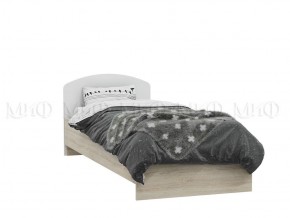 МАРТИНА Кровать 800 с настилом ЛДСП (Белый глянец/дуб сонома) в Ишиме - ishim.mebel-74.com | фото