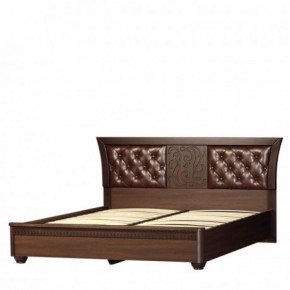 Кровать с мягким изголовьем №198 "Лючия" (1600) Дуб оксфорд в Ишиме - ishim.mebel-74.com | фото