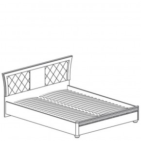 Кровать с мягким изголовьем №198 "Лючия" (1600) Дуб оксфорд серый в Ишиме - ishim.mebel-74.com | фото