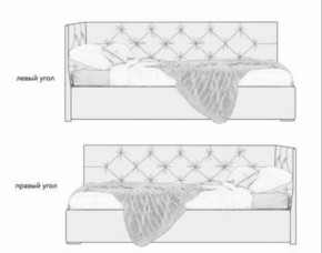 Кровать угловая Хлоя интерьерная +основание (120х200) в Ишиме - ishim.mebel-74.com | фото
