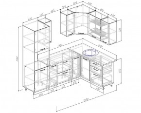 Кухонный гарнитур угловой Лофт 2400х1600 (Стол. 38мм) в Ишиме - ishim.mebel-74.com | фото